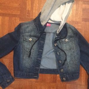 Hooded jean jacket